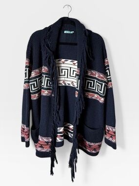Goddis Fringe Knitted‎ Cardigan Size Small/Medium (M)